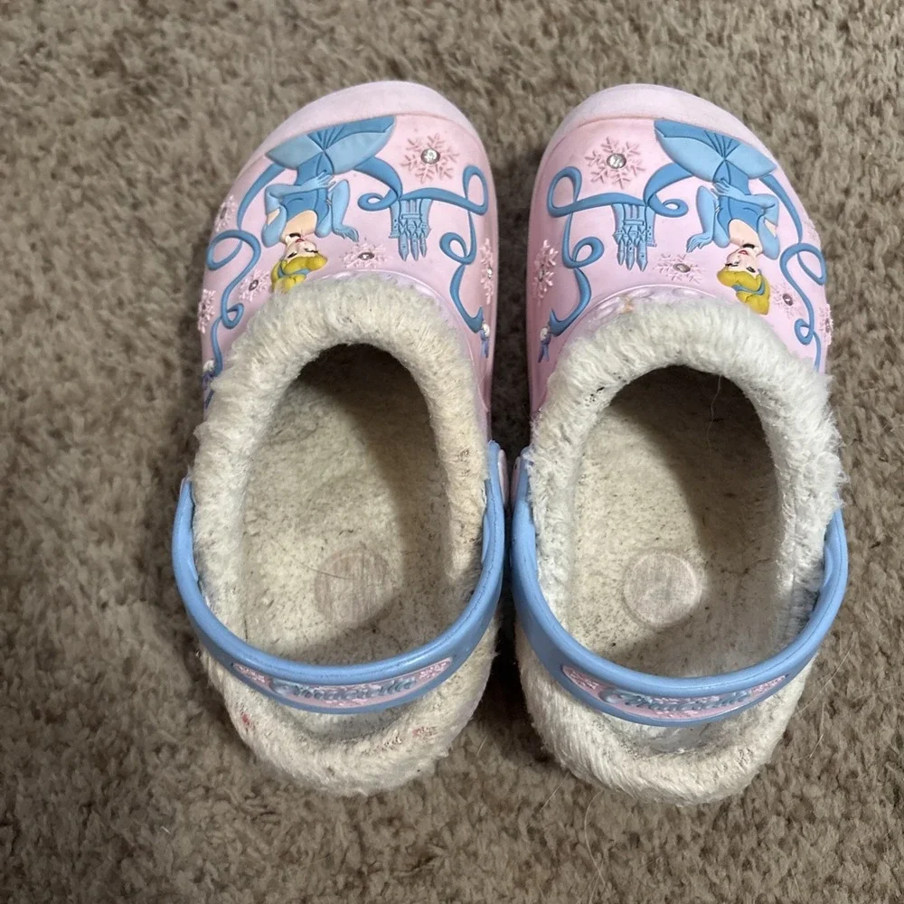 Crocs Clogs Slip On Shoes Cinderella Pink Child 10 11 Girls Sandals